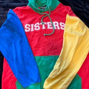 Sisters By Safety Pin Color Block